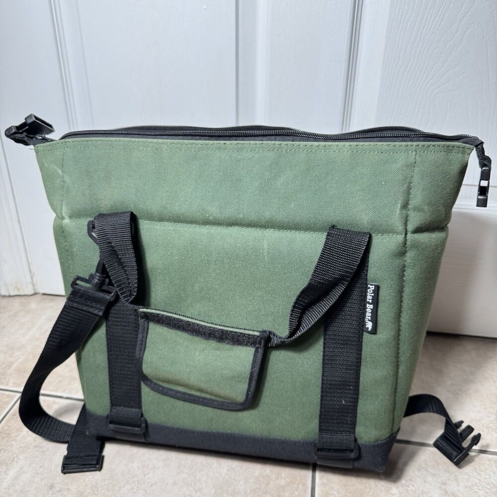 Polar Bear Coolers Original Backpack Soft Cooler Olive Green 24-Can Waterproof